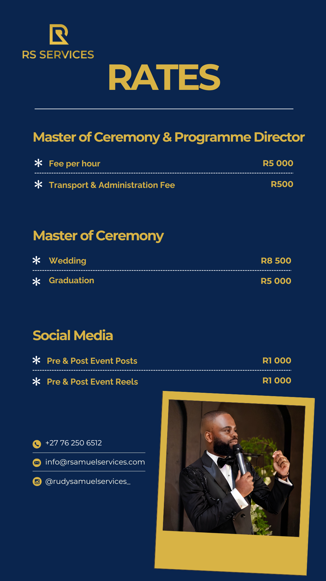 RS Services — Rate Card Design